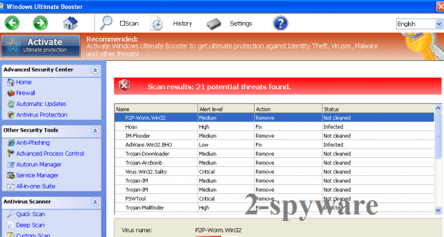 Windows Ultimate Booster snapshot Windows Ultimate Booster snapshot