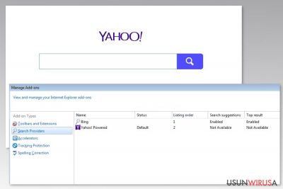 Obrazek prezentujący wirusa Yahoo Powered