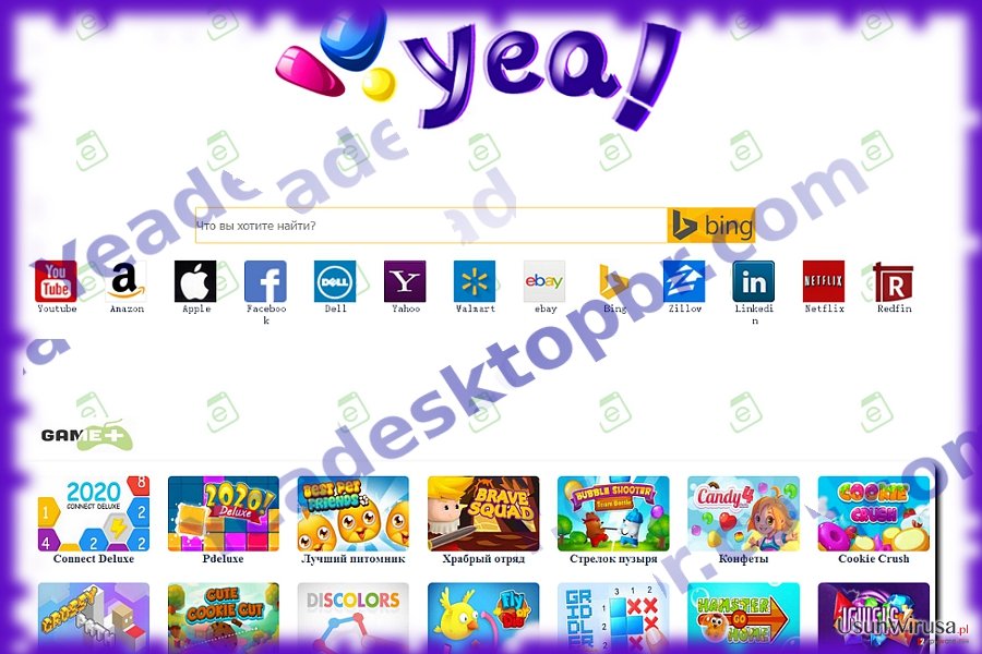 Obraz wirusa Yeadesktopbr.com Obraz wirusa Yeadesktopbr.com