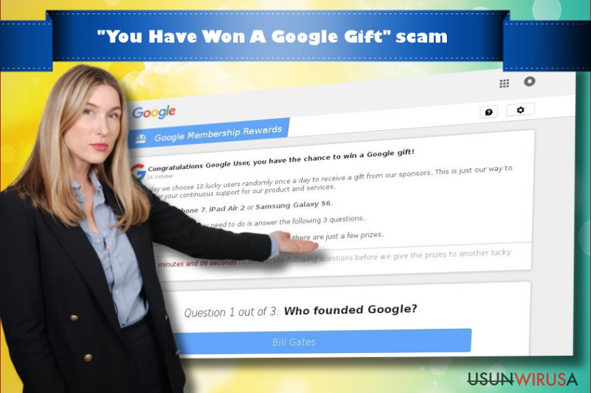 Wirus "You Have Won A Google Gift"