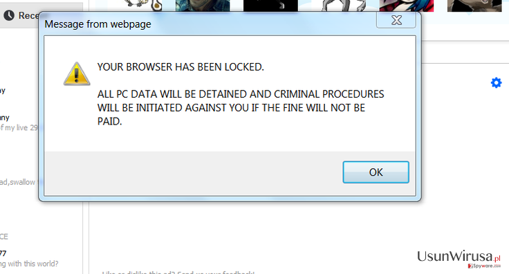 Your browser has been locked snapshot Your browser has been locked snapshot